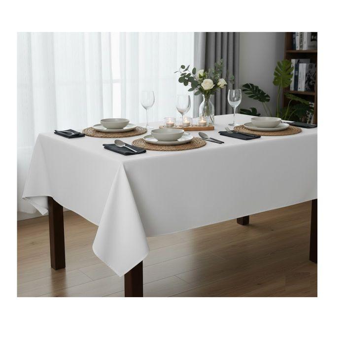 Nappe en polyester Essentiel 145 x 240 cm blanc
