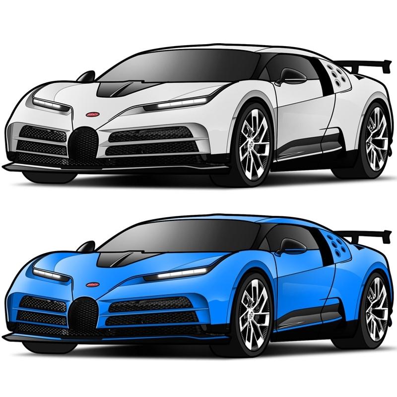 1/32 Bugatti EB110H Centodieci Leksaksbil Miniatyr Pressgjuten Super Sport Fordonsmodell Ljud & Ljus Samlarobjekt Gåva Till Pojke Barn