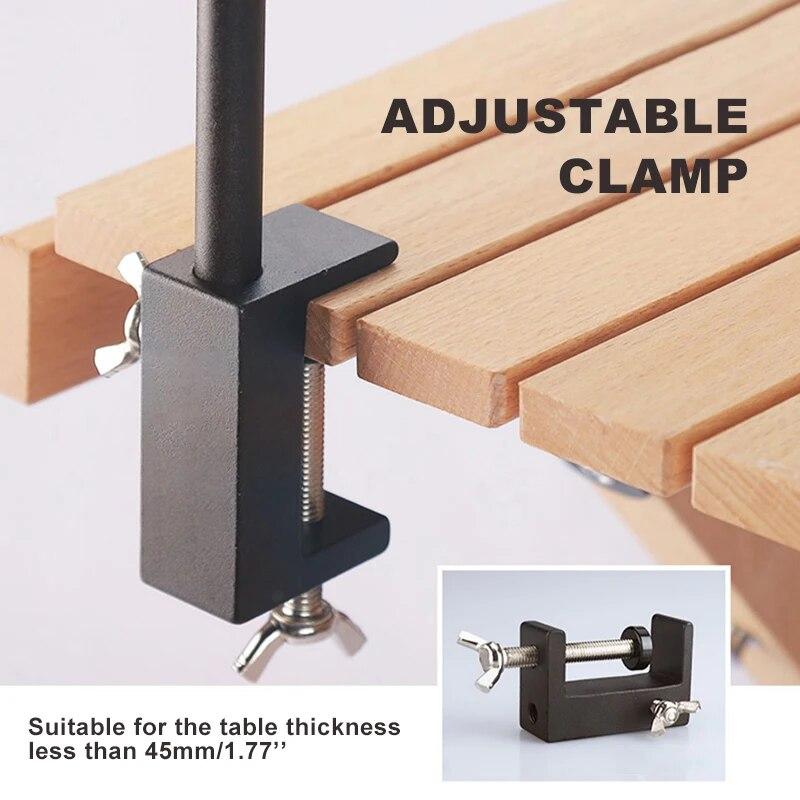 4 Section Camping Lantern Stand Aluminum Alloy Detachable Lamp Pole Portable Outdoor Light Holder Folding Lamp Hanger Tent Gear