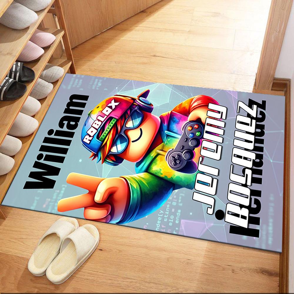 Roblox 397 Floor Mat Suitable for Entryway Playrooms Dormitory Hallway Anti-slip Rug Anime Office Decor Gift for Festivals