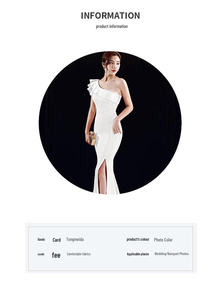 Elegantes Damen-Abendkleid mit asymmetrischem Ein-Schulter-Design - Sexy, figurbetont, Meerjungfrau-Schnitt für Events & Bankette