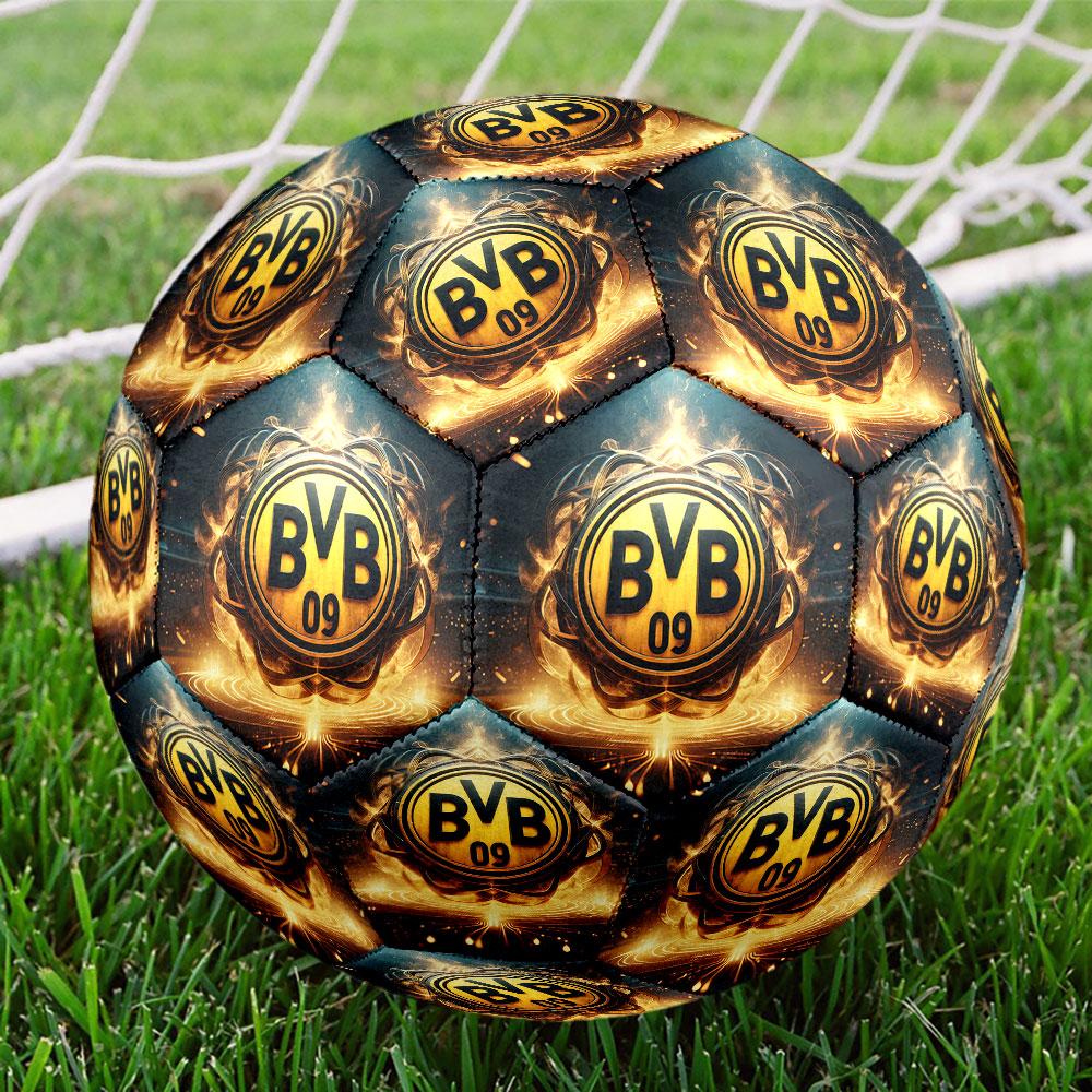 Pallone da calcio Borussia Dortmund Indoor Misura 5 Colorato Cucito a Macchina PVC Pronto per la Competizione Resistente Alto Rimbalzo