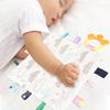 Babyetiketten Sicherheitsdecke Weiche Baumwolle Niedliches Wolkenmuster Beruhigende sensorische Decke mit Beißring