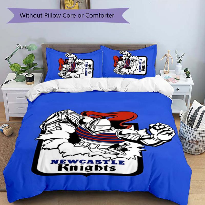 Knights 3pcs Bedding Set Duvet Cover Closure Includes 1 Duvet Cover & 2 Pillowcases for All Seasons Bedroom Home Dorm Decor
