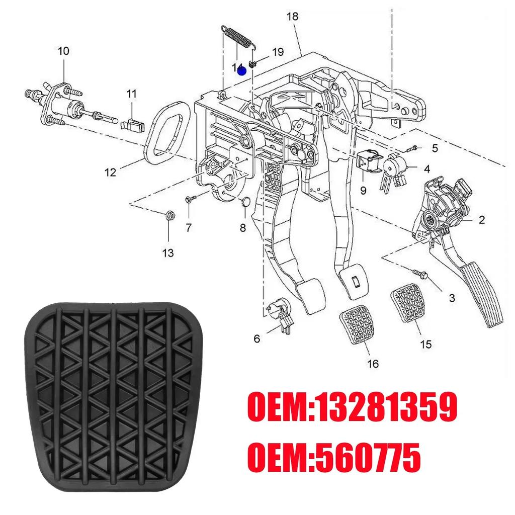 2pcs Brake Clutch Rubber Pedal Antislip Foot Pad Protector Cover for Opel Vauxhall Astra J Vectra B Insignia Zafira Holden