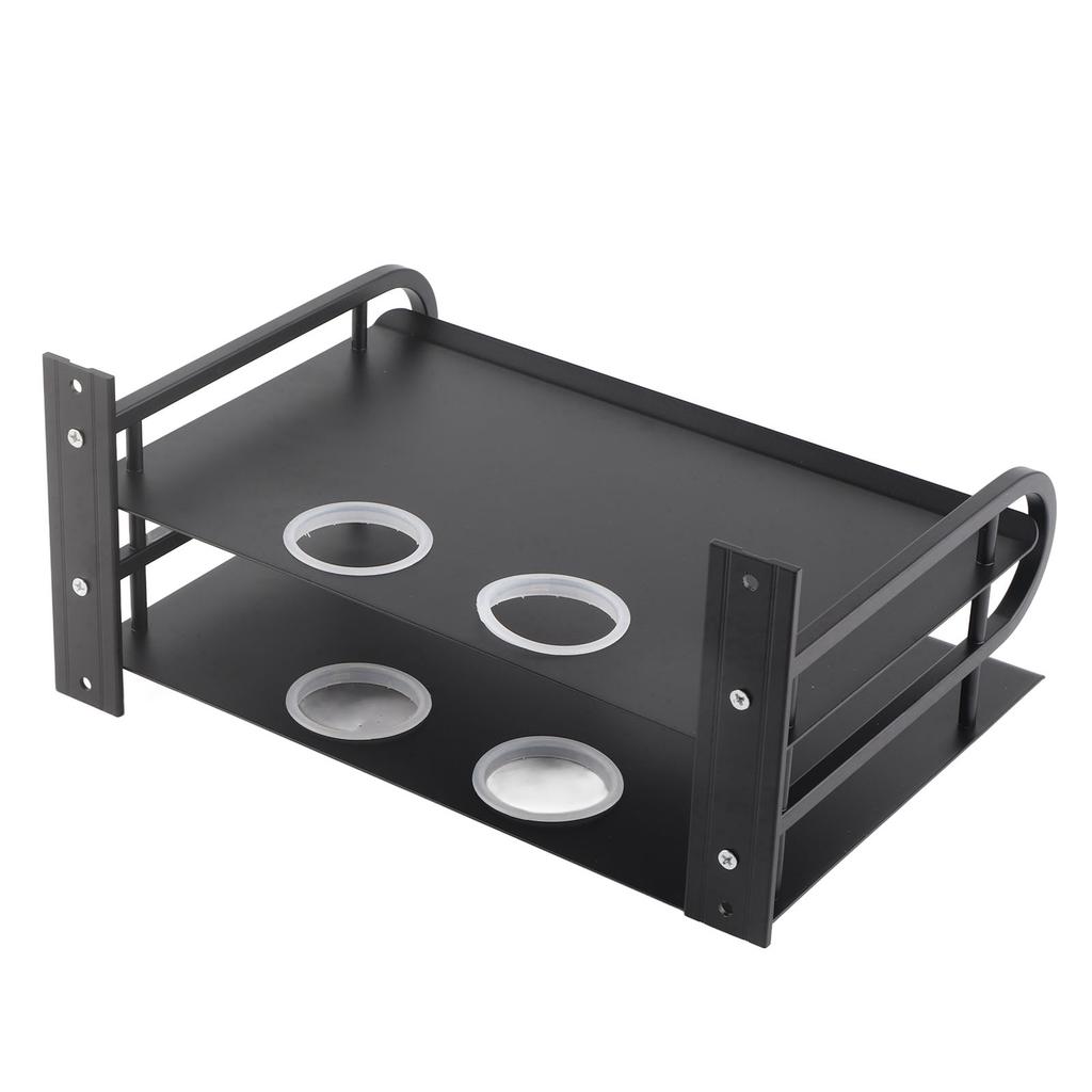 Doppelschichtiges schwebendes Wandregal, TV-Box-Regal, Wandmontiertes Router-DVD-Kabelbox-Regal für den Haushalt