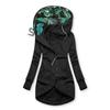 Women's Solid Color Zipper Hoodie Sweatshirt with Print - Long Sleeve Jacket, 2024 Edition
