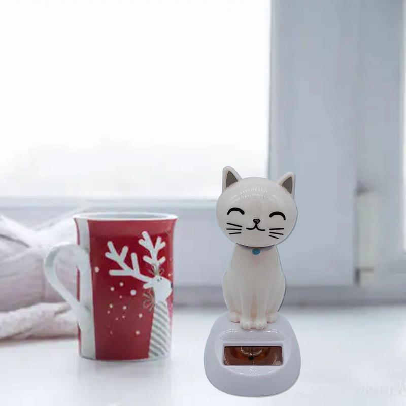 Solar Dancing Toy Cute Solar Powered Swinging Cat Dashboard Decoration Small Animated Bobble Dancer Car Dashboard Decor