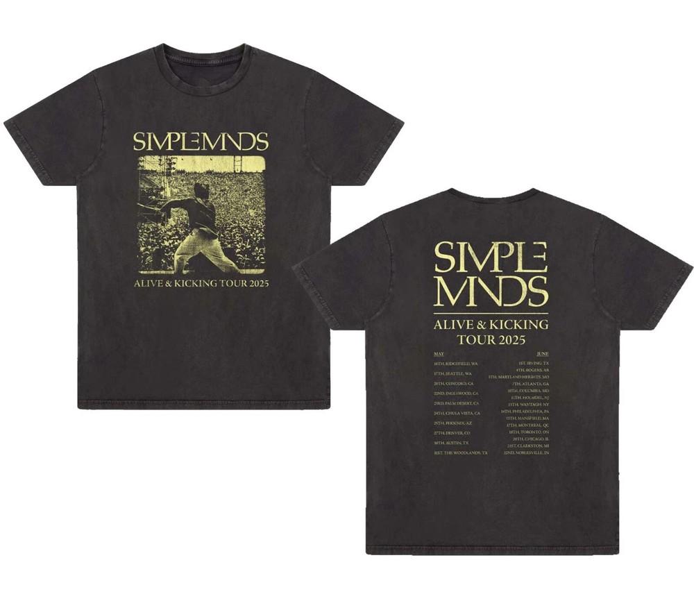 NEW Comfort Colors Simple Minds Alive Kicking 2025 Tour Date T-Shirt Size S-5XL Unisex T-Shirt