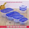 280ml Transparent Rectangular Plastic Bento Lunch Box with Lid - Disposable Fresh-Keeping Container for Fruit Salad