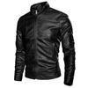 American trendy brand men's leather jacket autumn and winter new men's stand-up collar leather jacket locomotive style casual leather jacket men