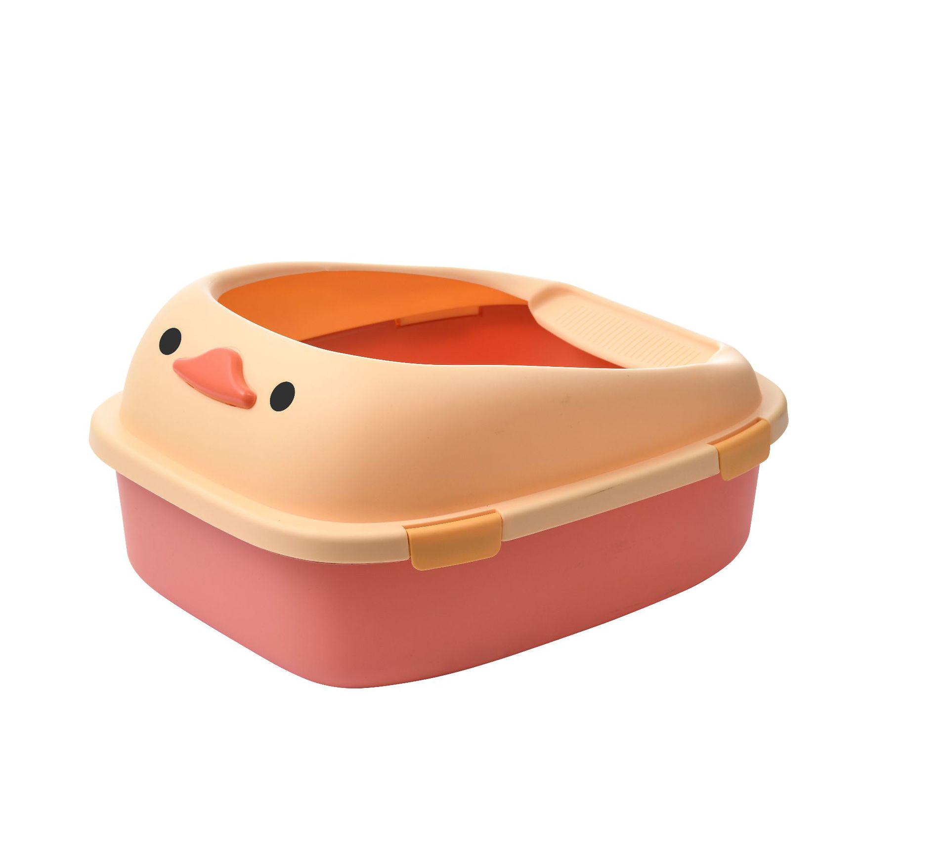 

Большой, брызгозащищенный, полузакрытый кошачий лоток Small 38*30*18CM розовый