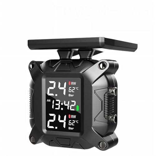 

TPMS Датчик давления в шинах мотоцикла Зарядка от солнечной батареи Датчик давления в шинах мотоцикла Манометр Датчик давления Система предупредительной сигнализации Автоматический