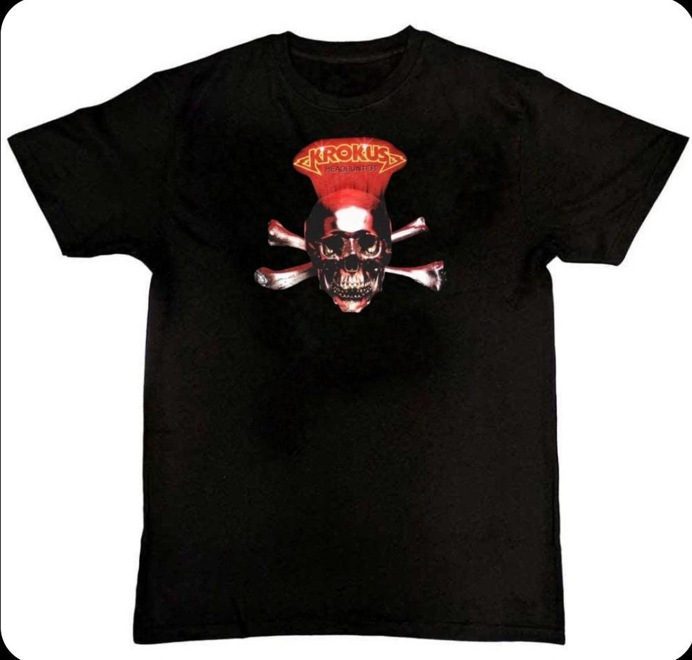 Hot Vtg KROKUS Band HEADHUNTER Graphic Print T-Shirt XXL