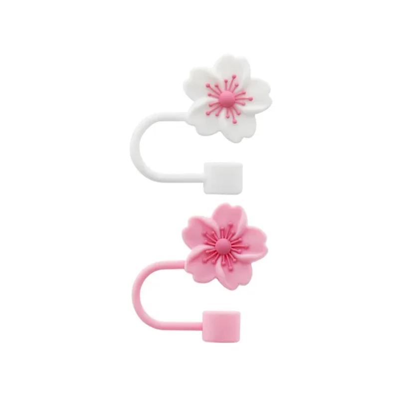 2/4pcs Straw Cover Cap for Stanley 10mm Reusable Straw Tips Lids Flowers Tip Covers Cup Accessories,Silicone Straw Topper