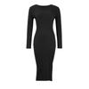 Womens Midi Sweater Dress Long Sleeve V Neck Bodycon Casual Knee Length Ladies Winter Dress
