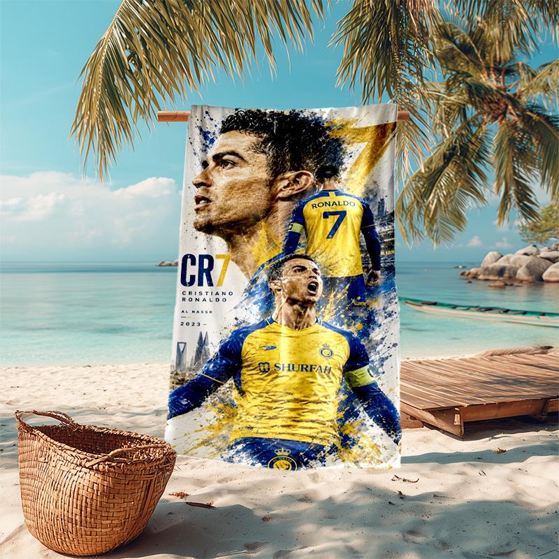 Ronaldo Legacy Passion Power Glory Beach Towel Outdoor Camping Beach Towel For Vacation Photos Quickdrying Swim Towel Absorbent Bath Towel Seaside