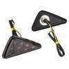 2Pcs Motorcycle Turn Signal Lights Triangle Indicator Blinker Side Lights Motorbikes Yellow