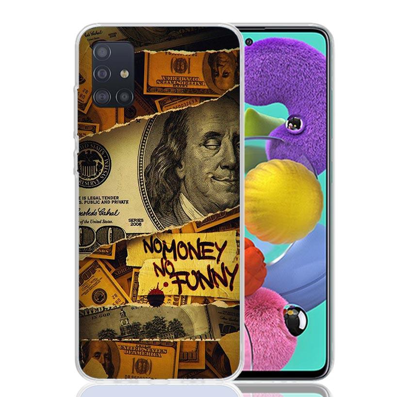 Banknote Dollar Cash Money Phone Case For Samsung Galaxy A52 A32 A22 A12 A02S A50S A30S A51 A31 AA71 Note 20 Ultra 10 S10 Plus G