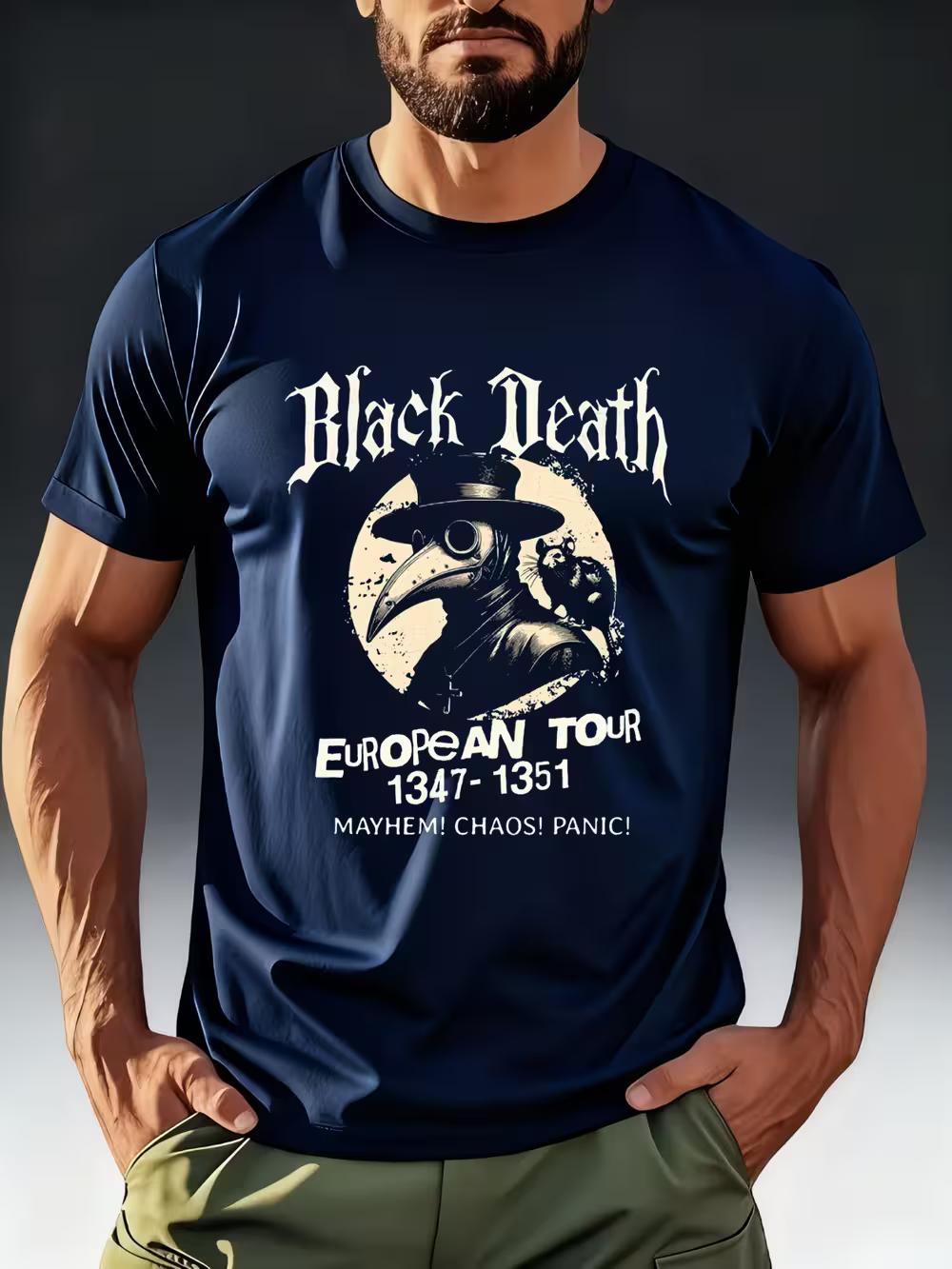 Men S Fashion T-Shirt Featuring a Crow Head Graphic S