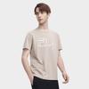 Fila Solid Color Letter Cartoon Brand Logo Round Neck Short Sleeve T-Shirt Men Tops Sedge F11M329113FLK