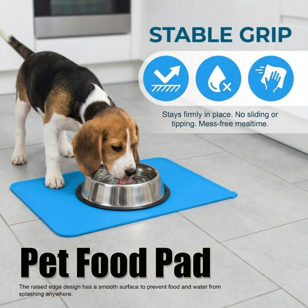 Durable Food-grade Pet Mat Non-slip Waterproof Pet Feeding Mat Anti-spill Oversized Silicone Mat Indoor