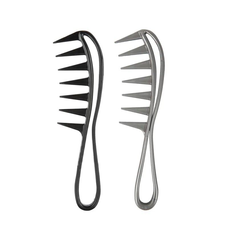Muticolor Barber Men Oil Combs Wide Tooth Hairdressing Comb Massage Shark Plastic Comb Hair Clipper Curling Salon Home Accessory