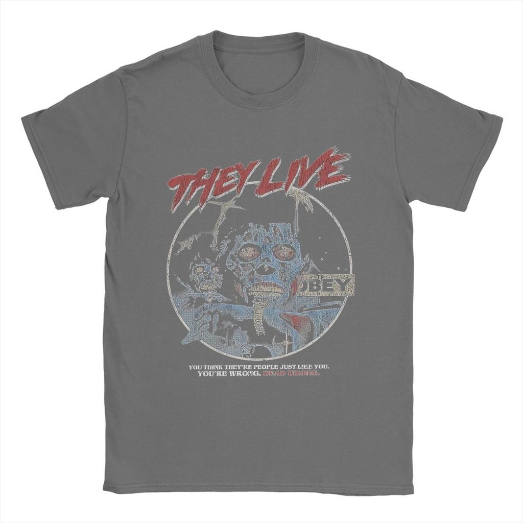 Men They Live John Carpenter Horror T Shirt Cotton Clothing Funny Short Sleeve Crew Neck Tee Shirt Birthday Gift T-Shirt