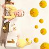 1pcs Set 7.8inch Yellow Paper Hanging Flowers For Birthday Party Paper Flowers Decorations Pom Pom Paper