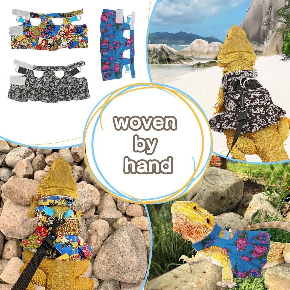Multicolor Ferret Harness and Leash Set Traction Rope Squirrel Floral Skirt Pet Supplies