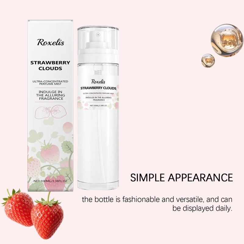 Roxelis Strawberry Scented Body Spray Delicate Feminine Sweet Floral Fragrance Everyday Fresh Perfume Mist For Festival Gift