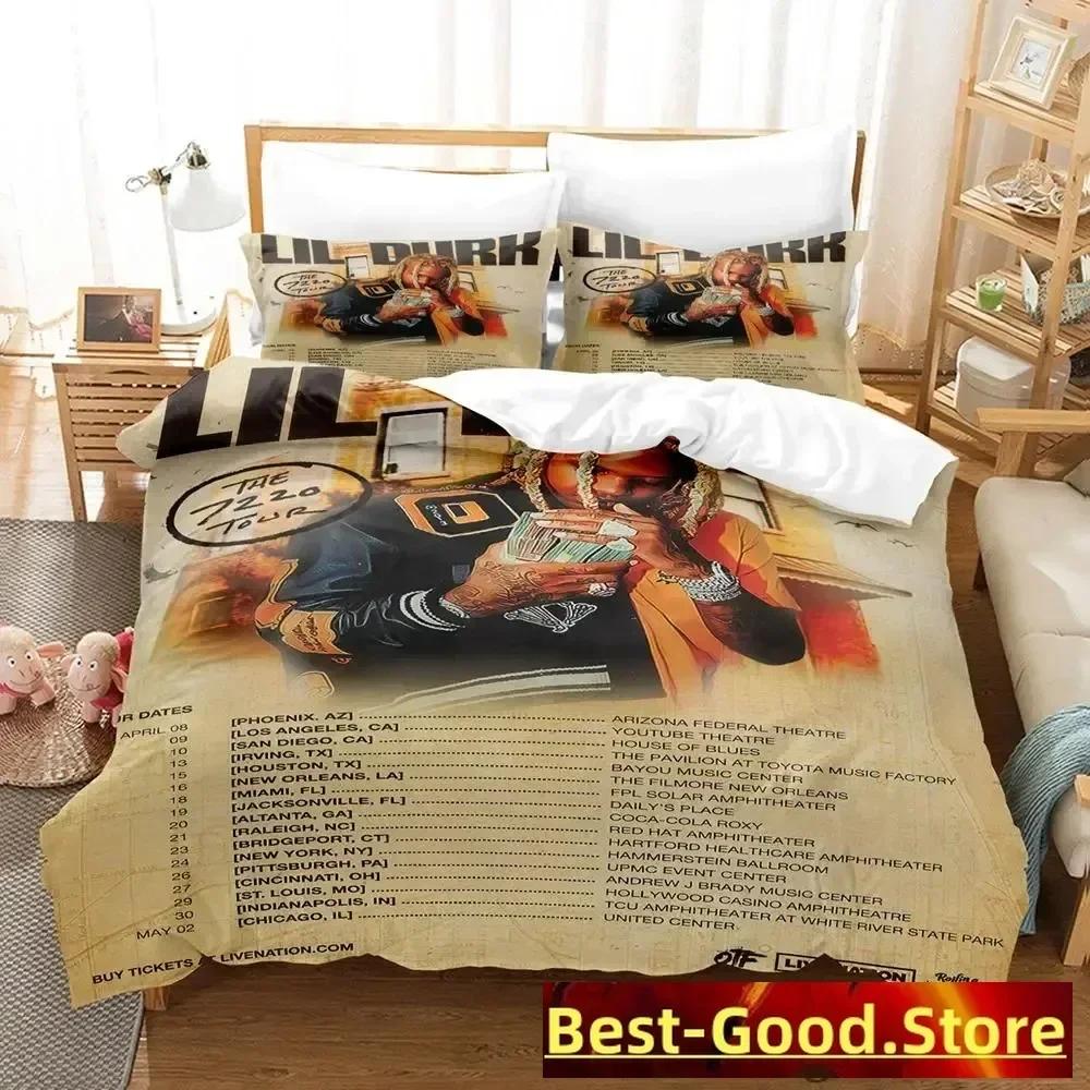 

2023 Lil Durk Bedding Set Duvet Cover Sheet Printed Bed Set Pillowcase Bed Full Queen King Size Comforter Bedroom 135x200cm