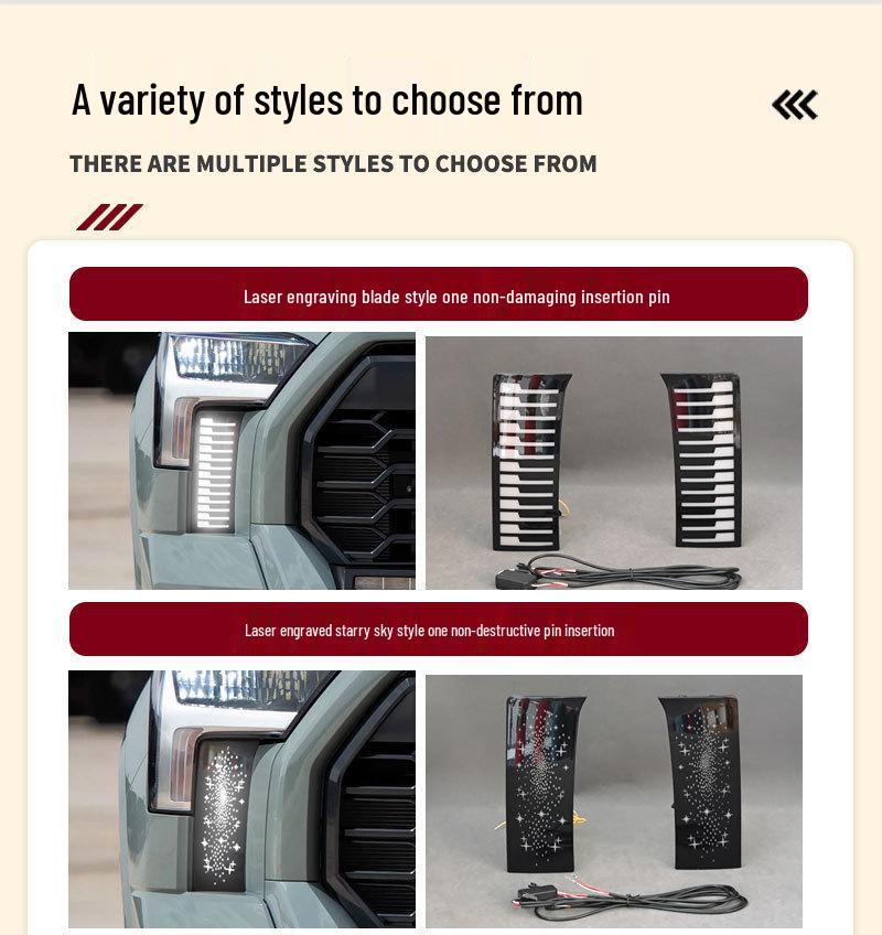 LED Daytime Running Turn Signal Fog Lights for 2022-2025 Toyota Tundra Front Bumper