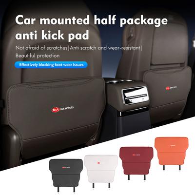 Car Universal LeatherAnti Kick Pad Seat Back Protector Cover Storage Pocket For Sorento Stinger Soul Spectra Niro Cadenza