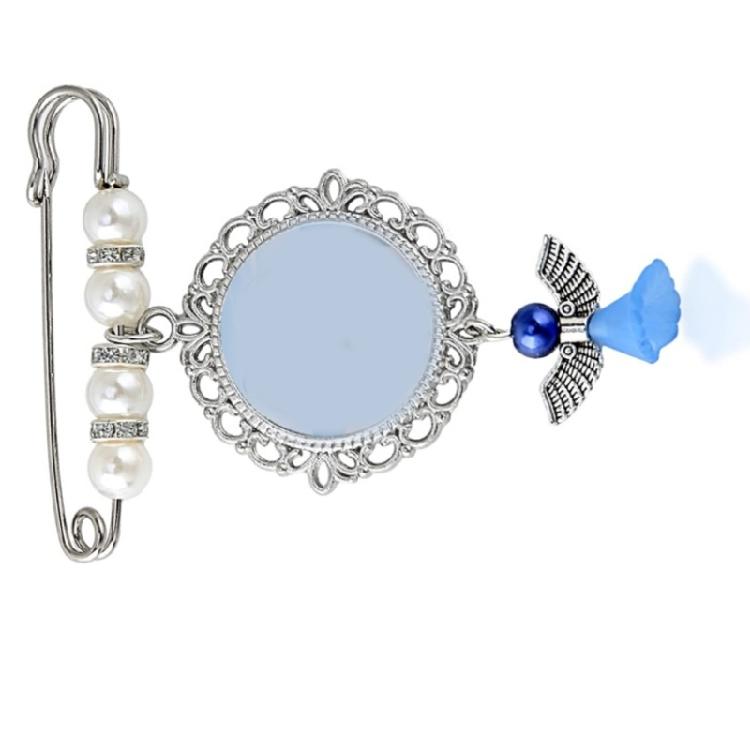 Artistic Two Sided Adhesive Photo Locket With Vintage Floral Angelic Designs