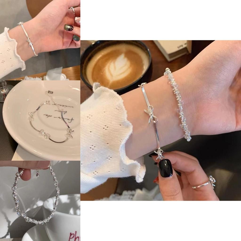 Stylish Women's Alloy Plated Bow Knot Bracelet Simple And Luxurious Geometric Design