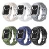 For Apple Watch Series 8/7 45mm/6/5/4/SE/SE (2022) 44mm/3/2/1 42mm Smart Watch Strap Silicone Wrist Band+Watch Case