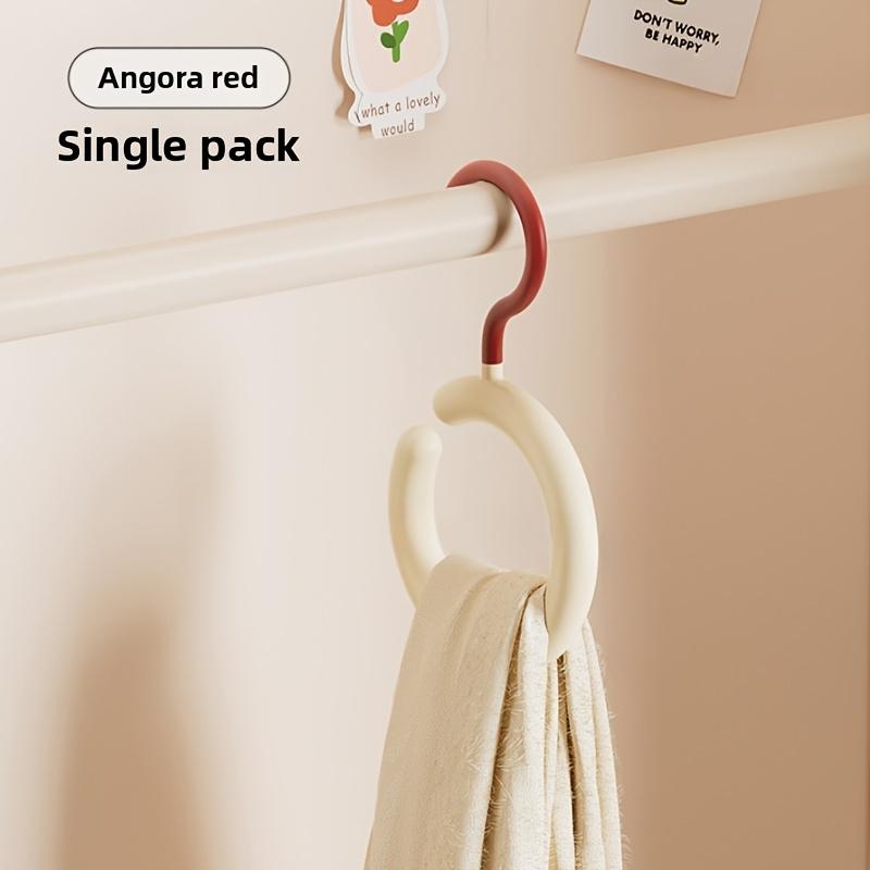 

5pcs Dopamine Colorful Rotating No-Drill Door Hooks, Contemporary Plastic Multi-Purpose Hangers for Scarves, Hats, Bags, Keys