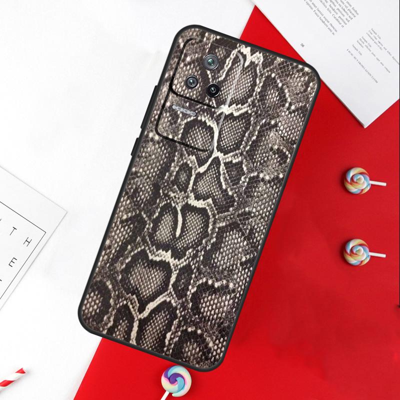 Snake Texture Cover For Xiaomi 14 Ultra 15 13 11T 12T 13T 14T Pro POCO X7 Pro X3 X5 X6 M6 F5 F6 Pro Case