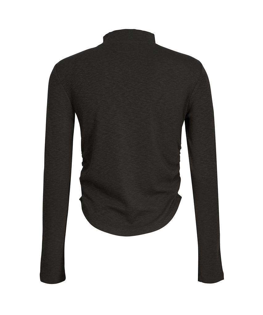 OEUVA Black Soft Half-Neck Top