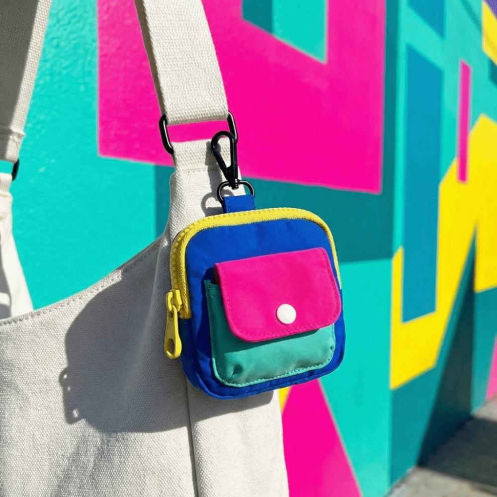 Stylish Portable Storage Bag Portable Zipper Earphone Case Compact Small Hanging Bag  Daily