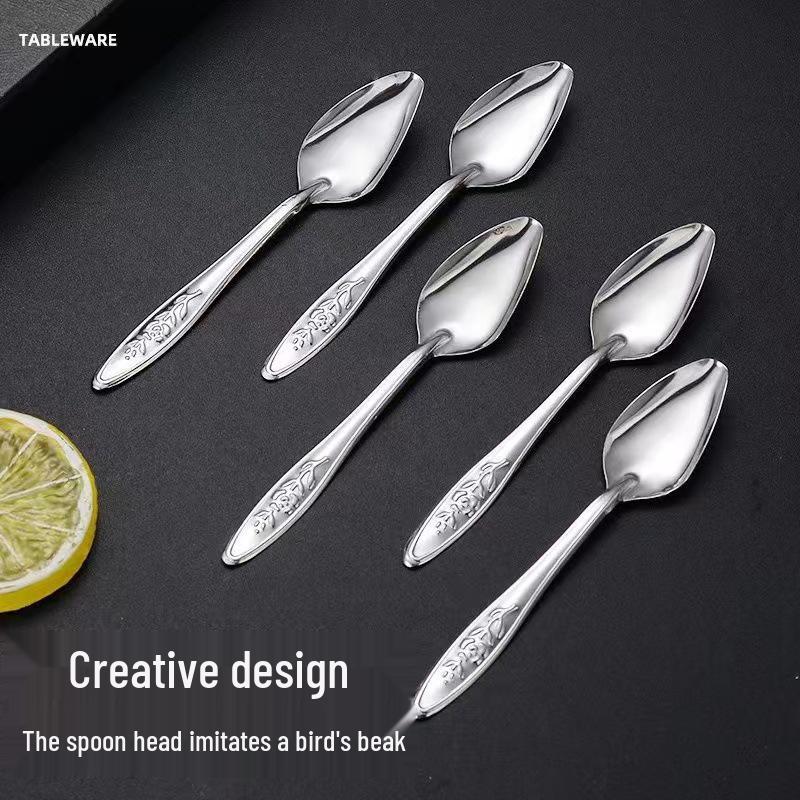 Stainless Steel Parrot Milk Feeding Spoon for Chicks, Cockatiels, and Budgies
