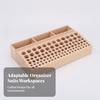 Desktop Hand Tool Stand Practical Wooden Storage Rack with Holes