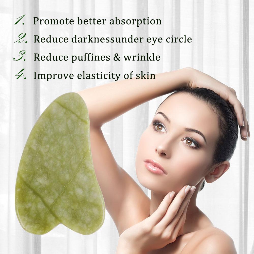 2/1pcs Gua Sha Massage Board for Face Rose Pink Guasha Plate Jade Face Massager Scrapers Tools for Face Neck Back Body dropship
