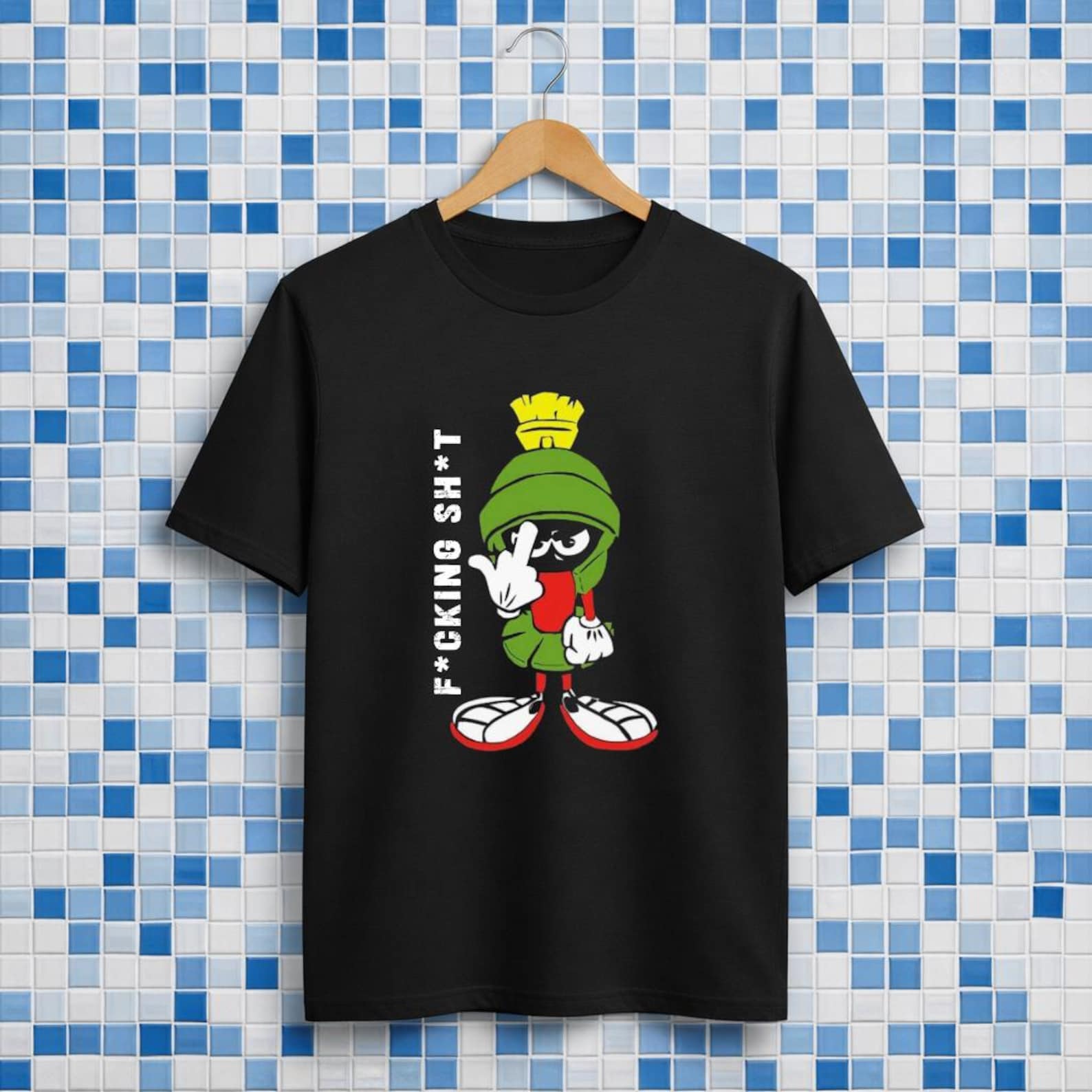 Marvin the Martian Premium Ultra Cotton Black T-Shirt M