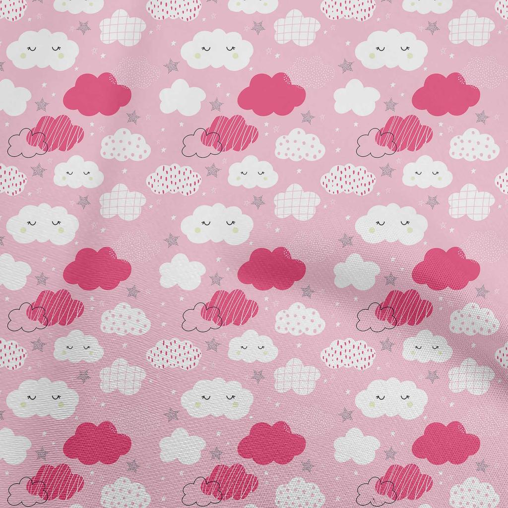 oneOone Baumwoll-Popeline Hellgrauer Stoff Kawai Kleidermaterial Stoffdruckstoff Meterware 42 Zoll