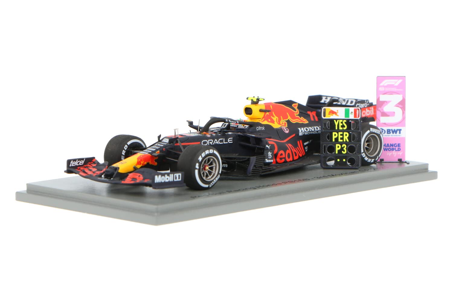 

Spark Red Bull Racing Honda RB16B 2021 F1 Гран-при Мексики 3-е место Перес в комплекте 1/43 #11 S. № 3