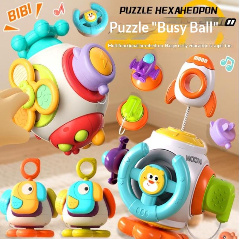 6 In 1 Busy Cube Baby Sensory Busy Ball Travel Toy Montessori Tactile Training Educational Toys