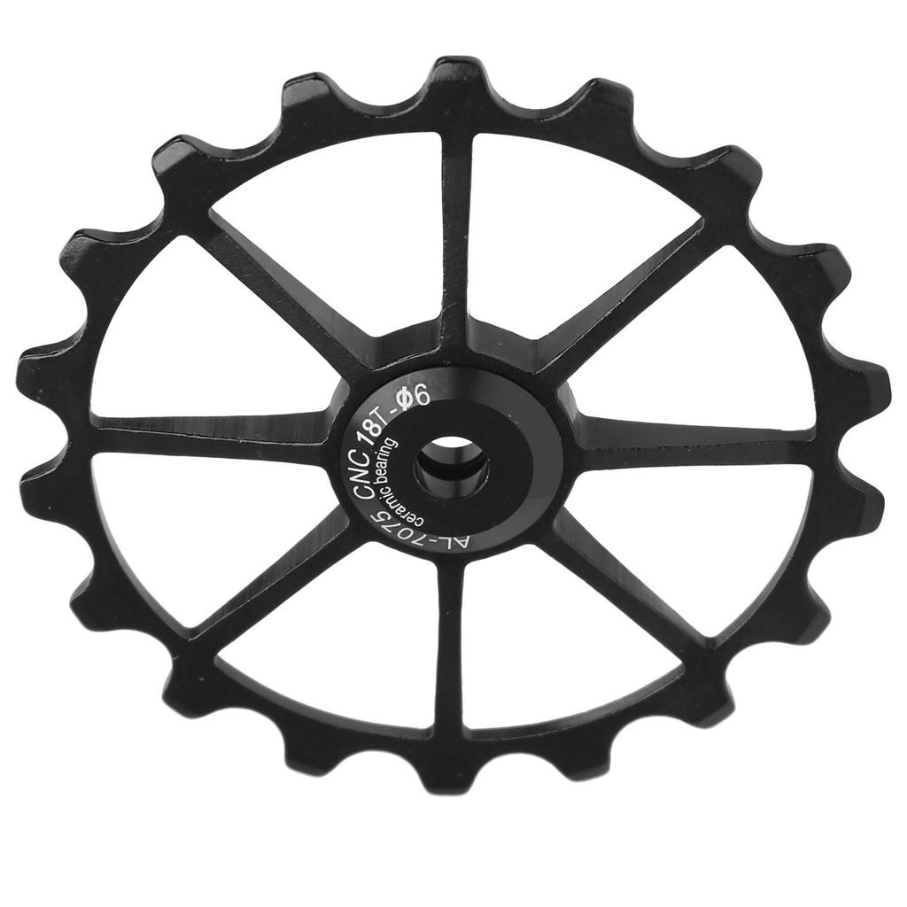 MEIJUN 18T Mountain Bike Ceramic Bearing Aluminum Alloy Rear Derailleur Pulley WheelBlack