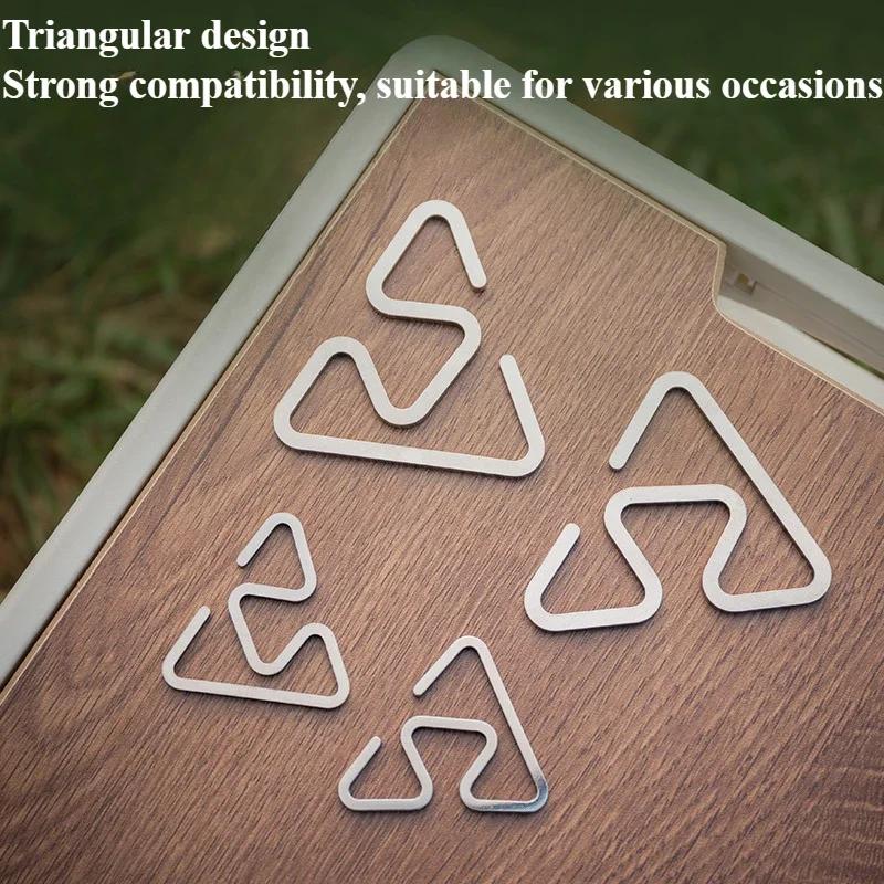 1pc Outdoor stainless steel hooks are not easy to slide ultra light multifunctional lightweight camping accessories and tools